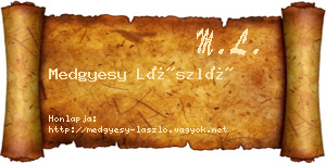Medgyesy László névjegykártya