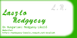 laszlo medgyesy business card