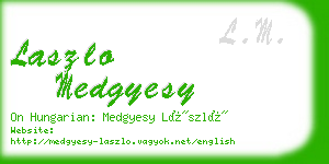 laszlo medgyesy business card